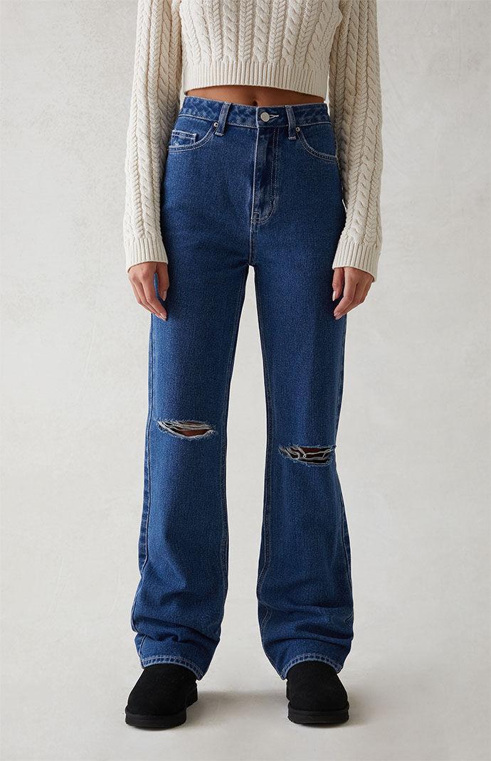 Womens Ripped 90s Boyfriend Jeans - Product Image