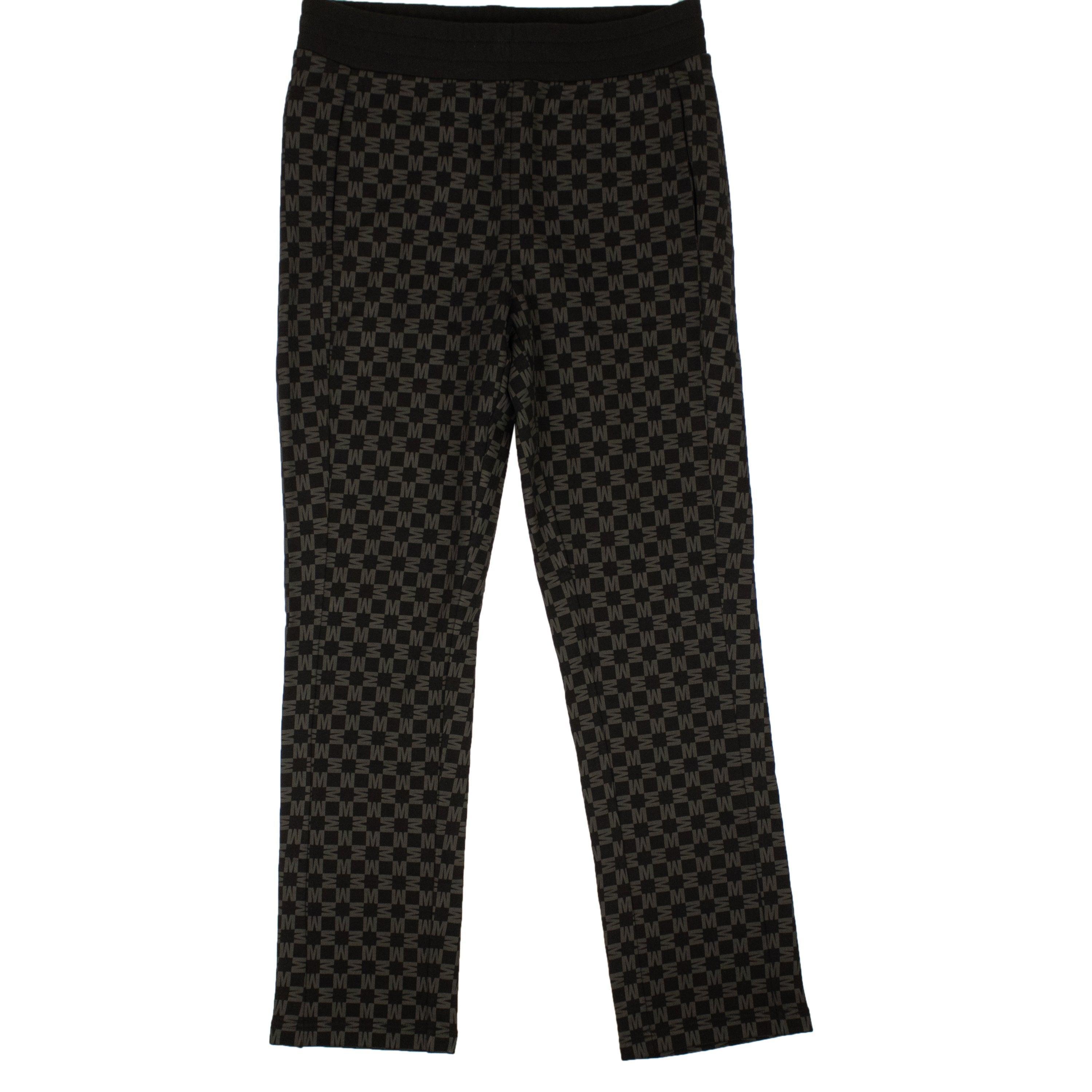 Black Cotton Logo Monogram Throughout Sweatpants Product Image