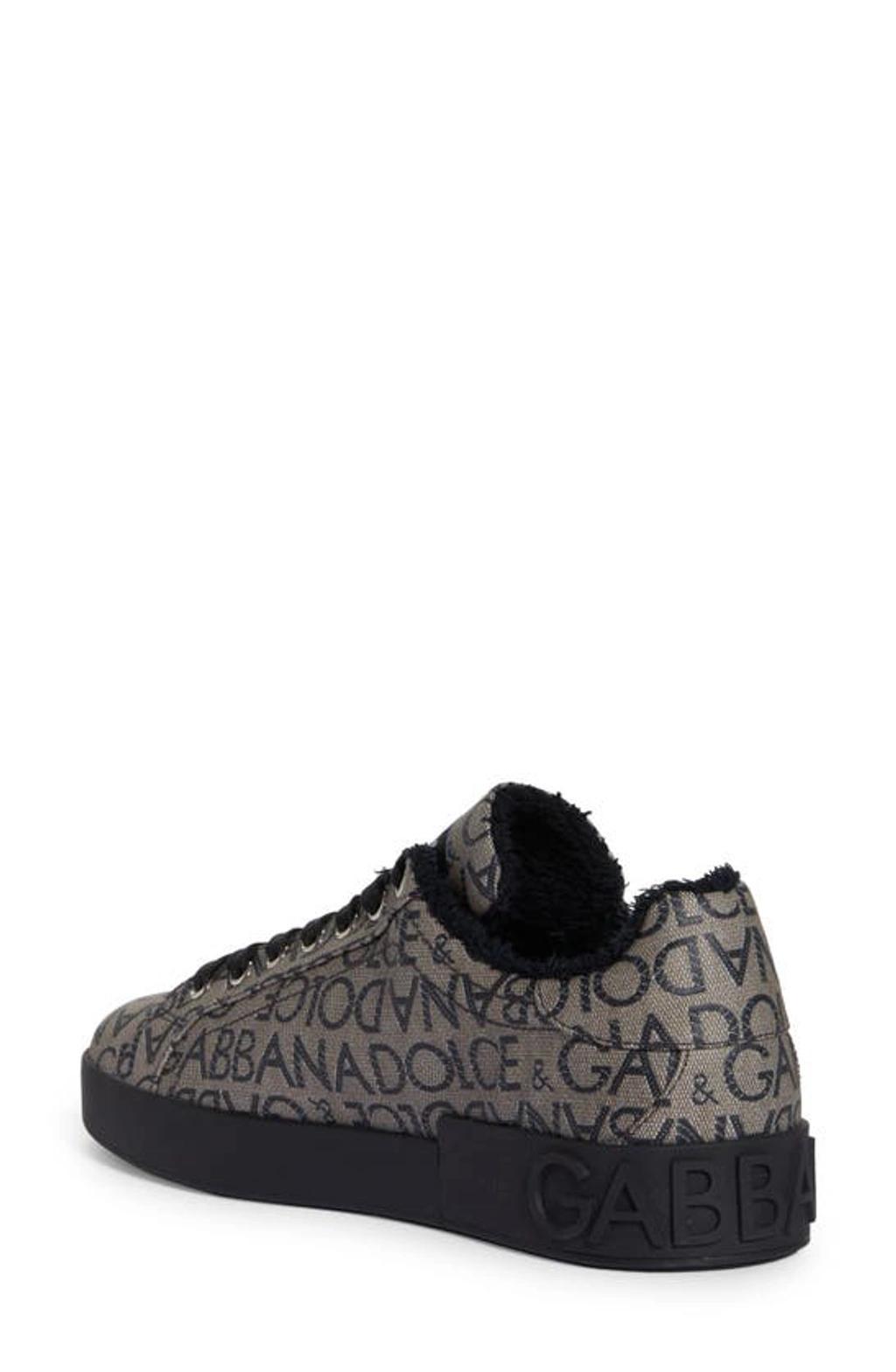 Logo-jacquard Canvas Trainers In Black Product Image