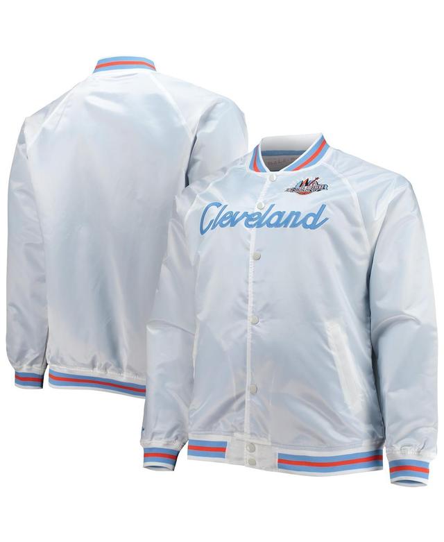 Mens Mitchell & Ness White Big and Tall 1997 Nba All-Star Game Hardwood Classics Satin Full-Snap Jacket Product Image