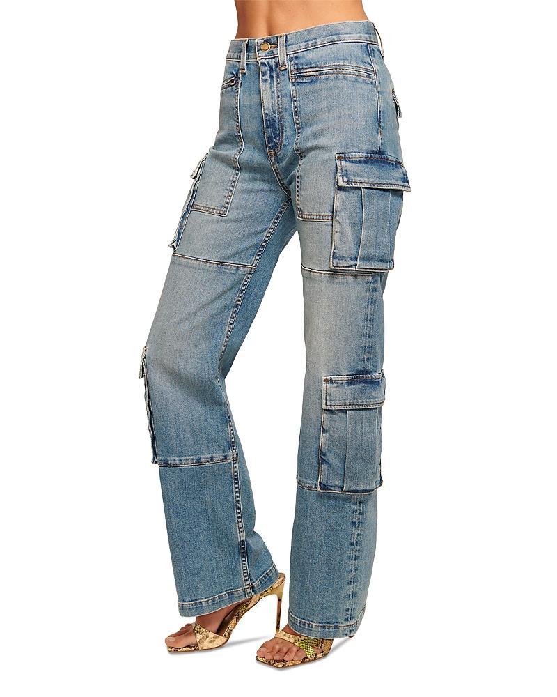 Ramy Brook Giana Cargo Jeans in Lightwash Product Image