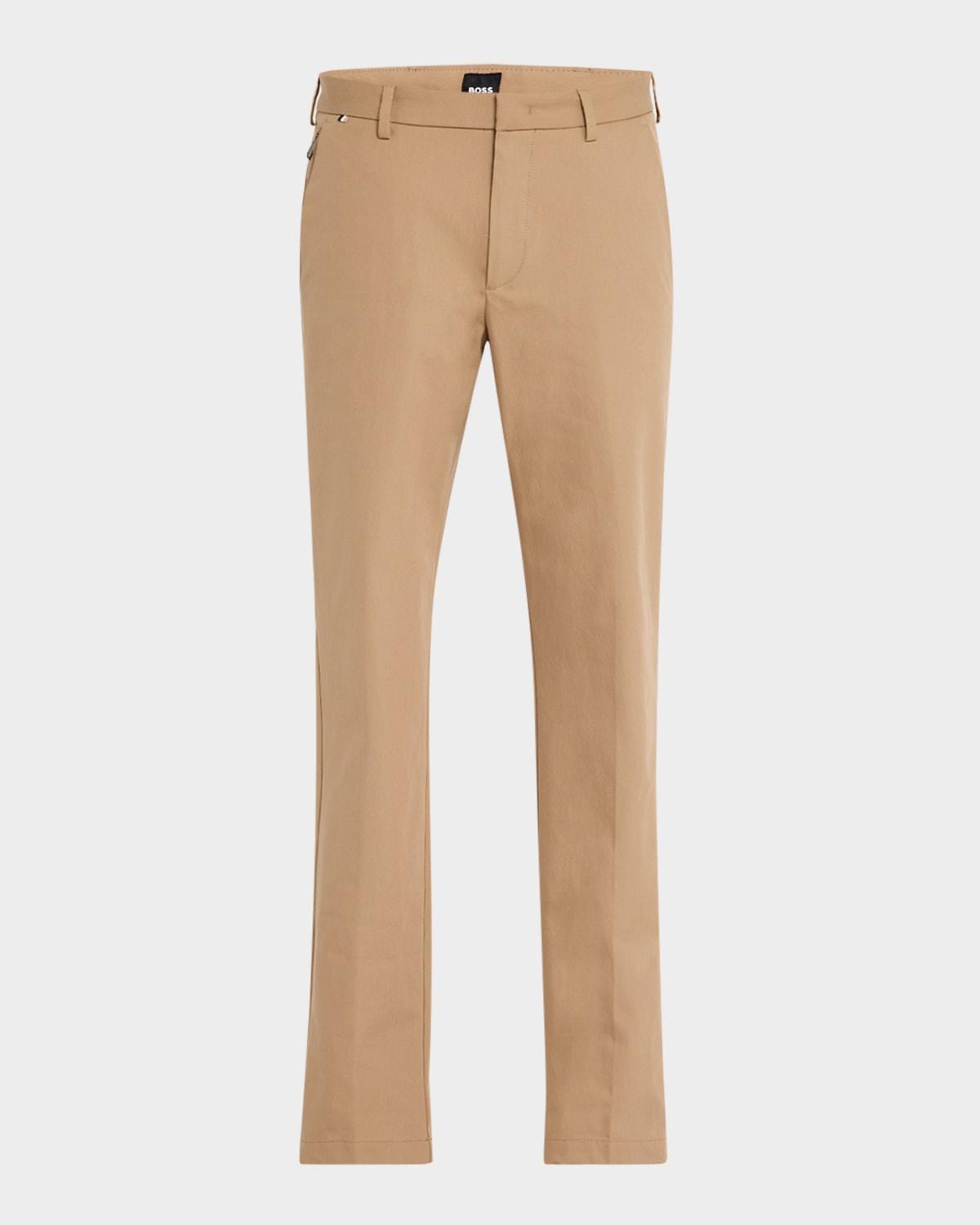 Mens Slim-Fit Trousers In A Cotton Blend With Stretch Product Image