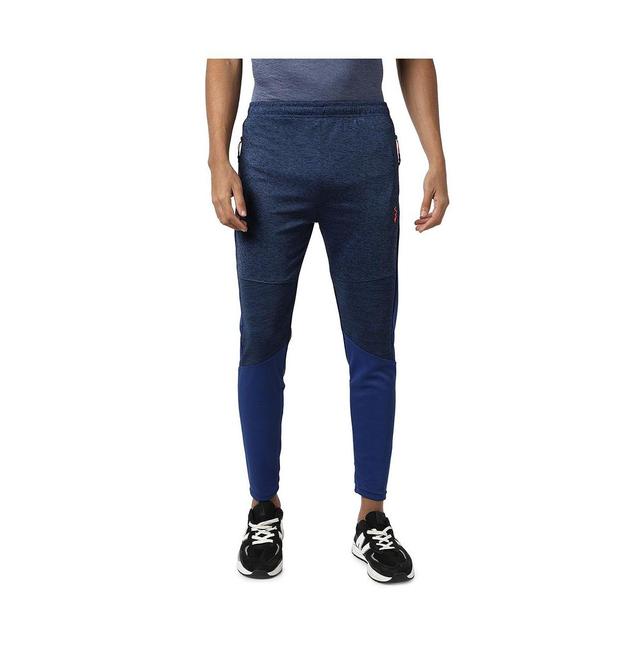 Campus Sutra Mens Indigo Blue Side-Striped Track pants Product Image