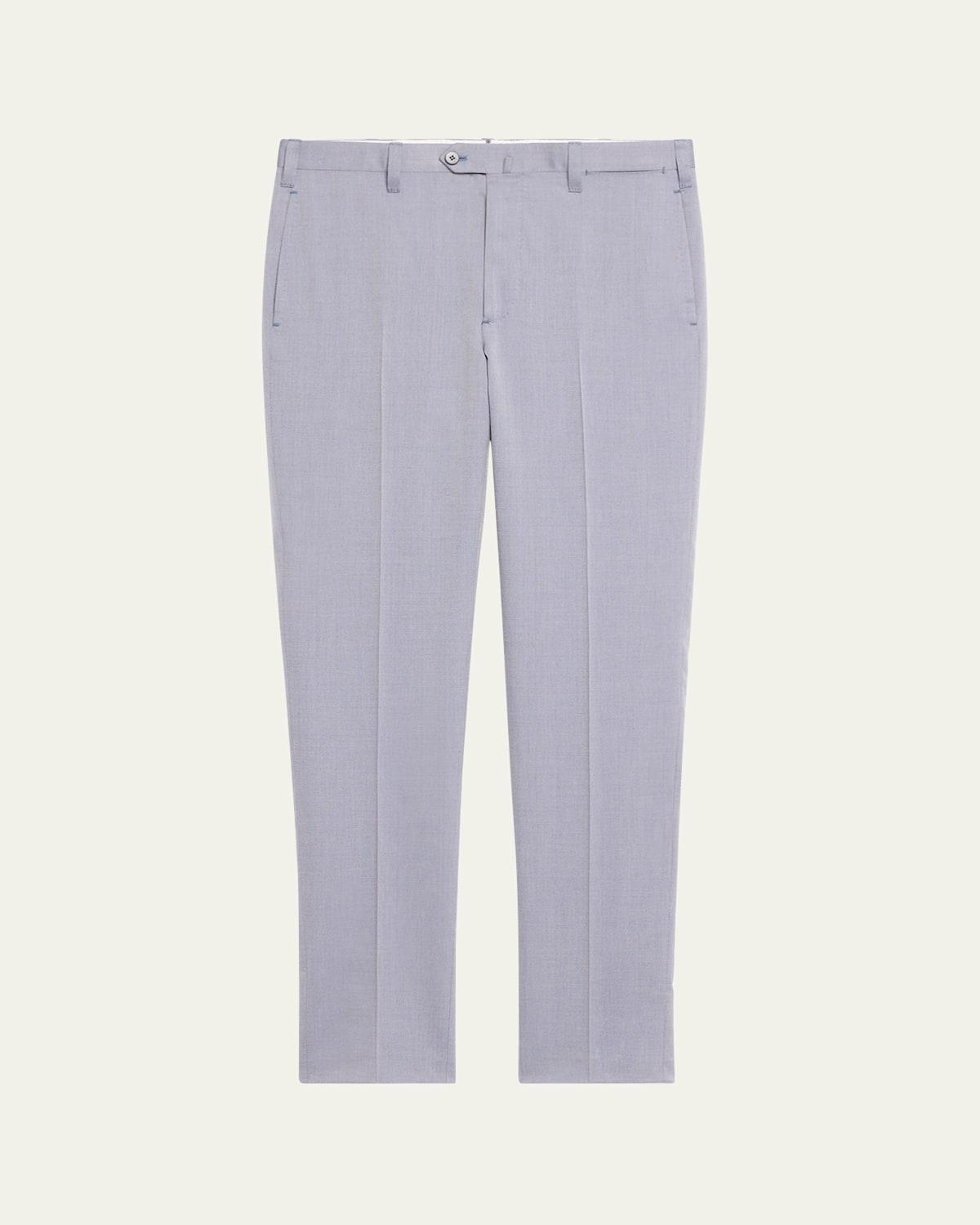 Mens Flat-Front Twill Trousers Product Image