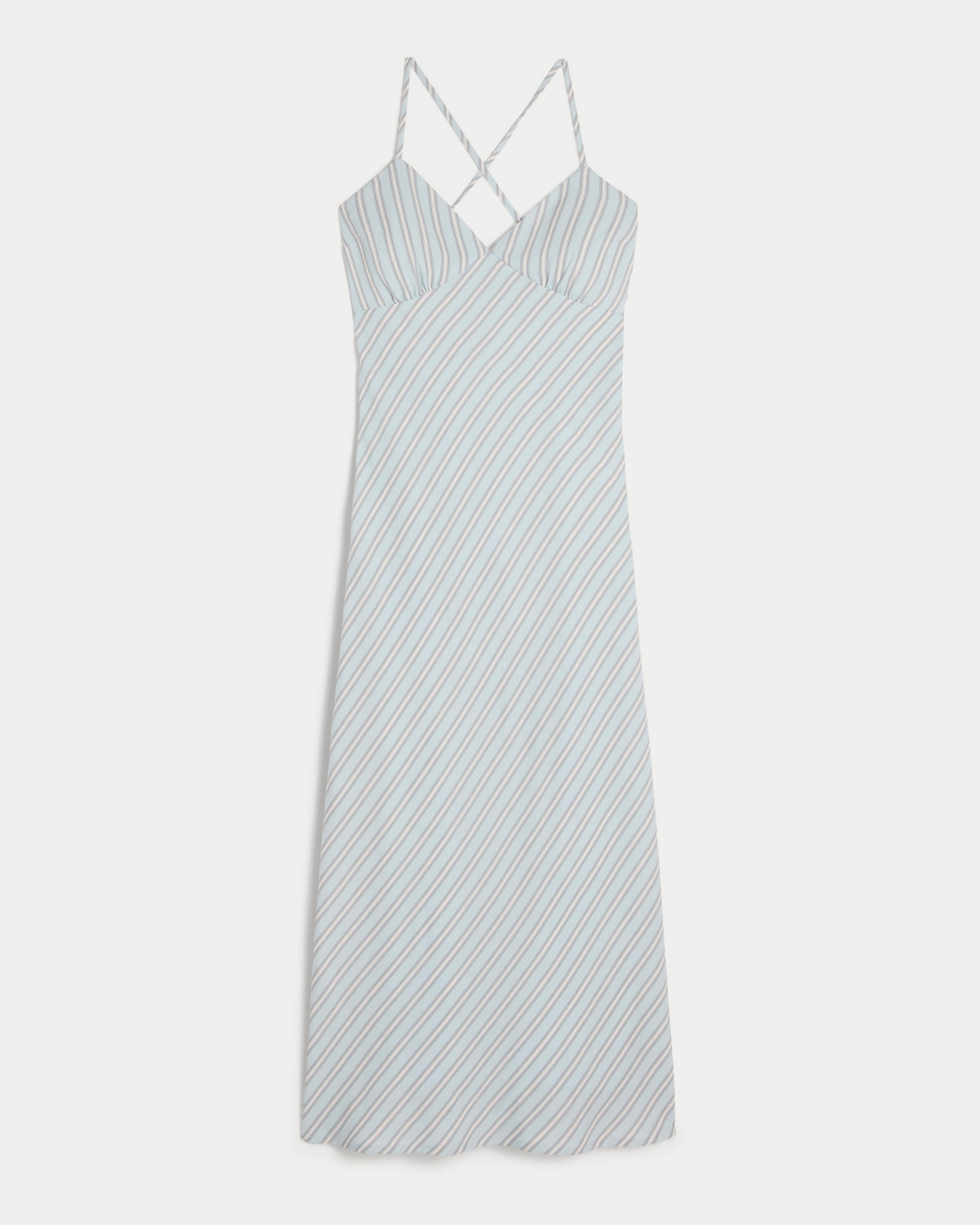 Crepe Open Back Midi Slip Dress Product Image