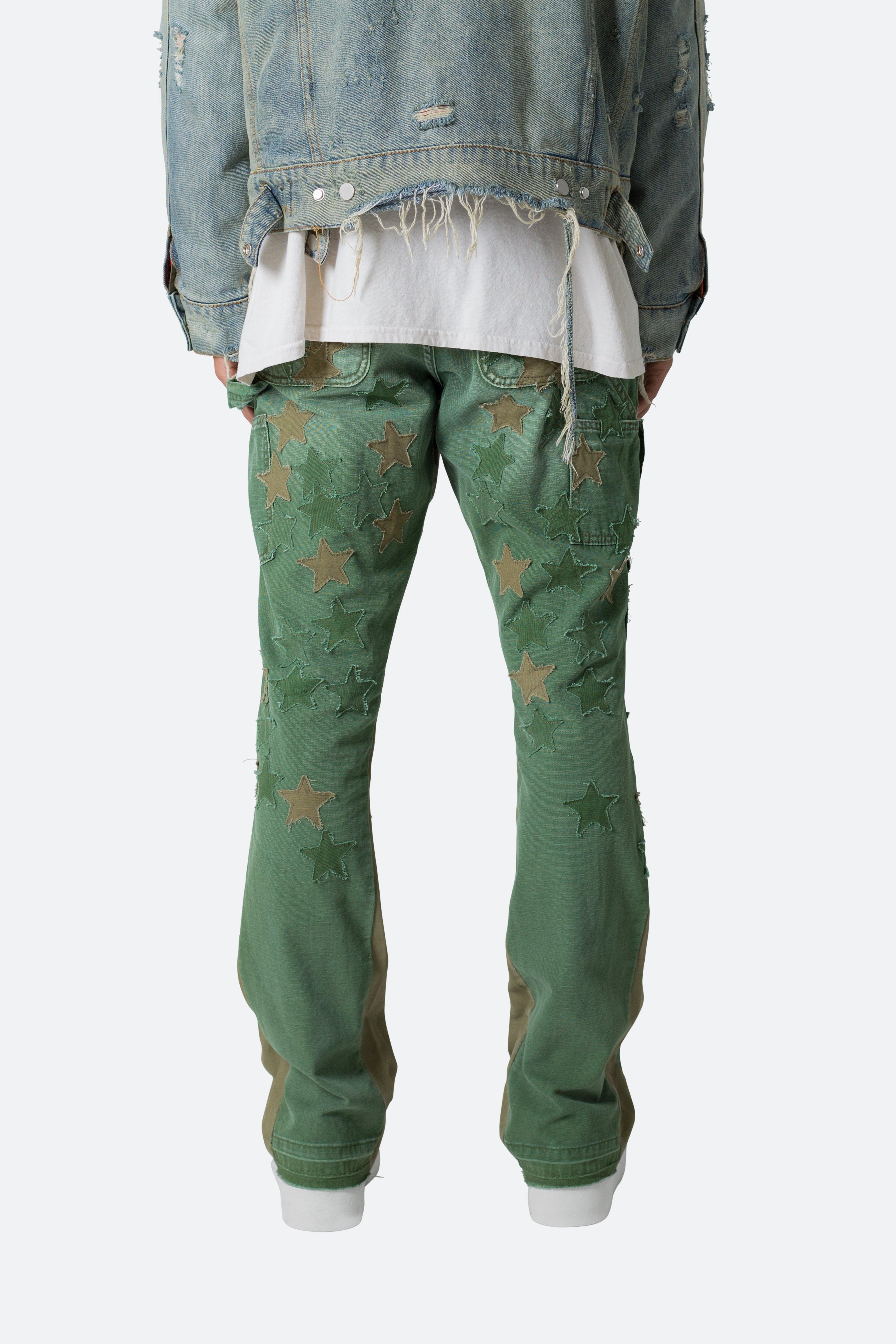 B451 Star Flare Denim - Olive Product Image