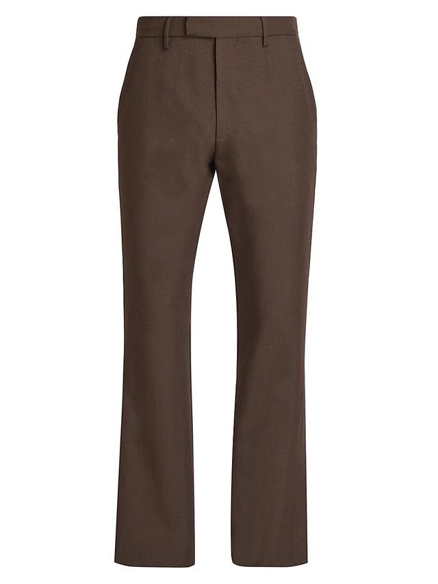 Mens Tailored Flare Wool Trousers Product Image