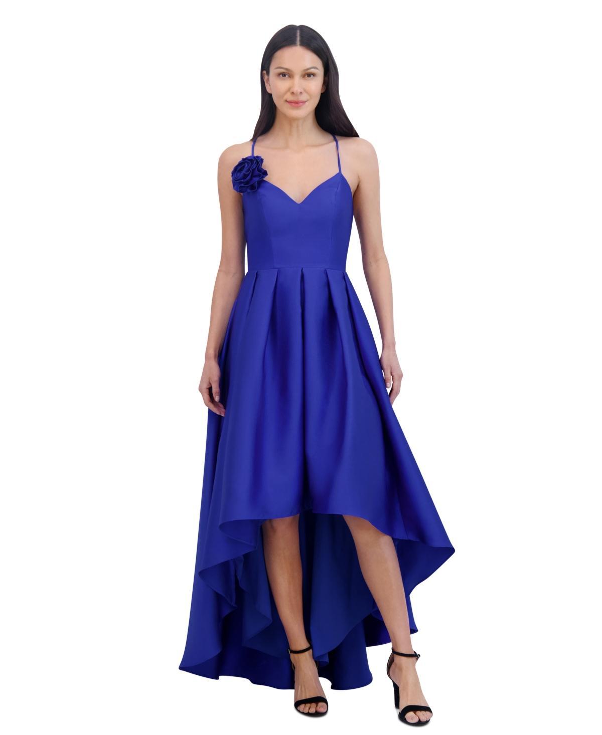 Eliza J Womens V-Neck Sleeveless High-Low Gown Product Image