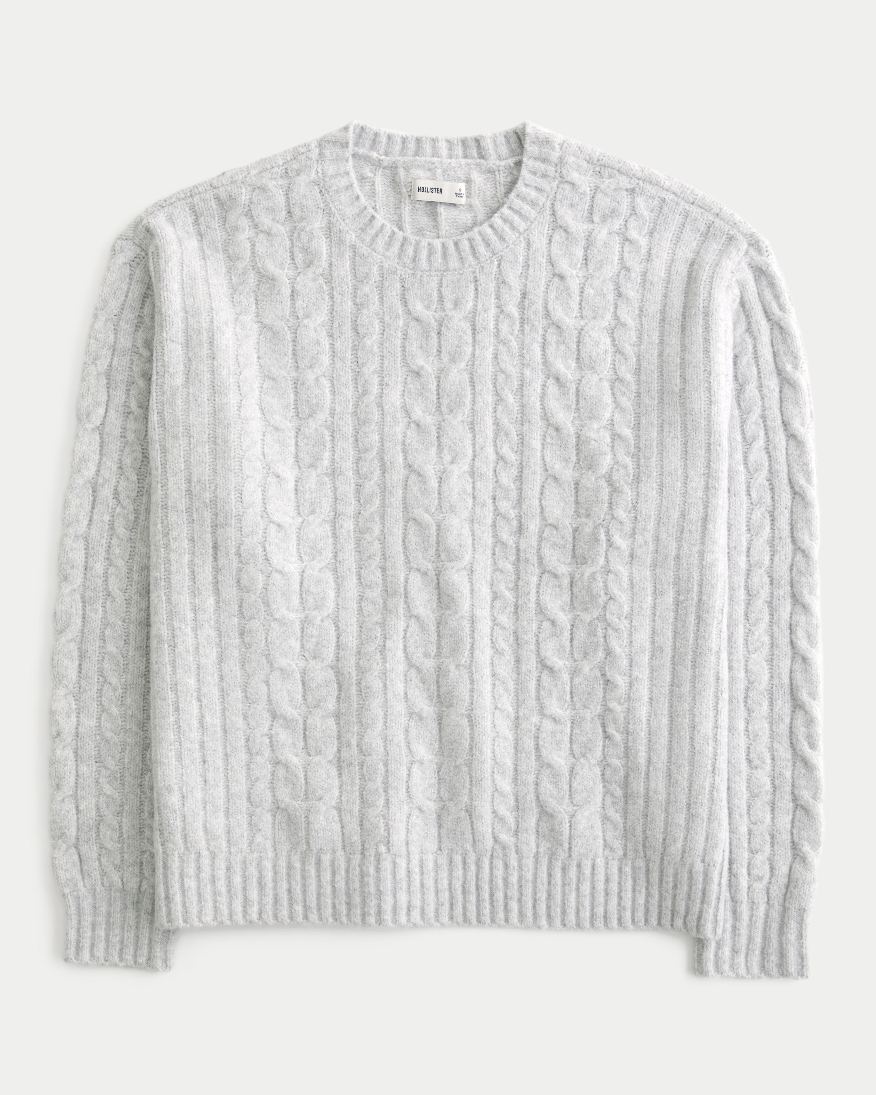 Hollister Comfy Cloud Cable-Knit Crew Sweater Product Image