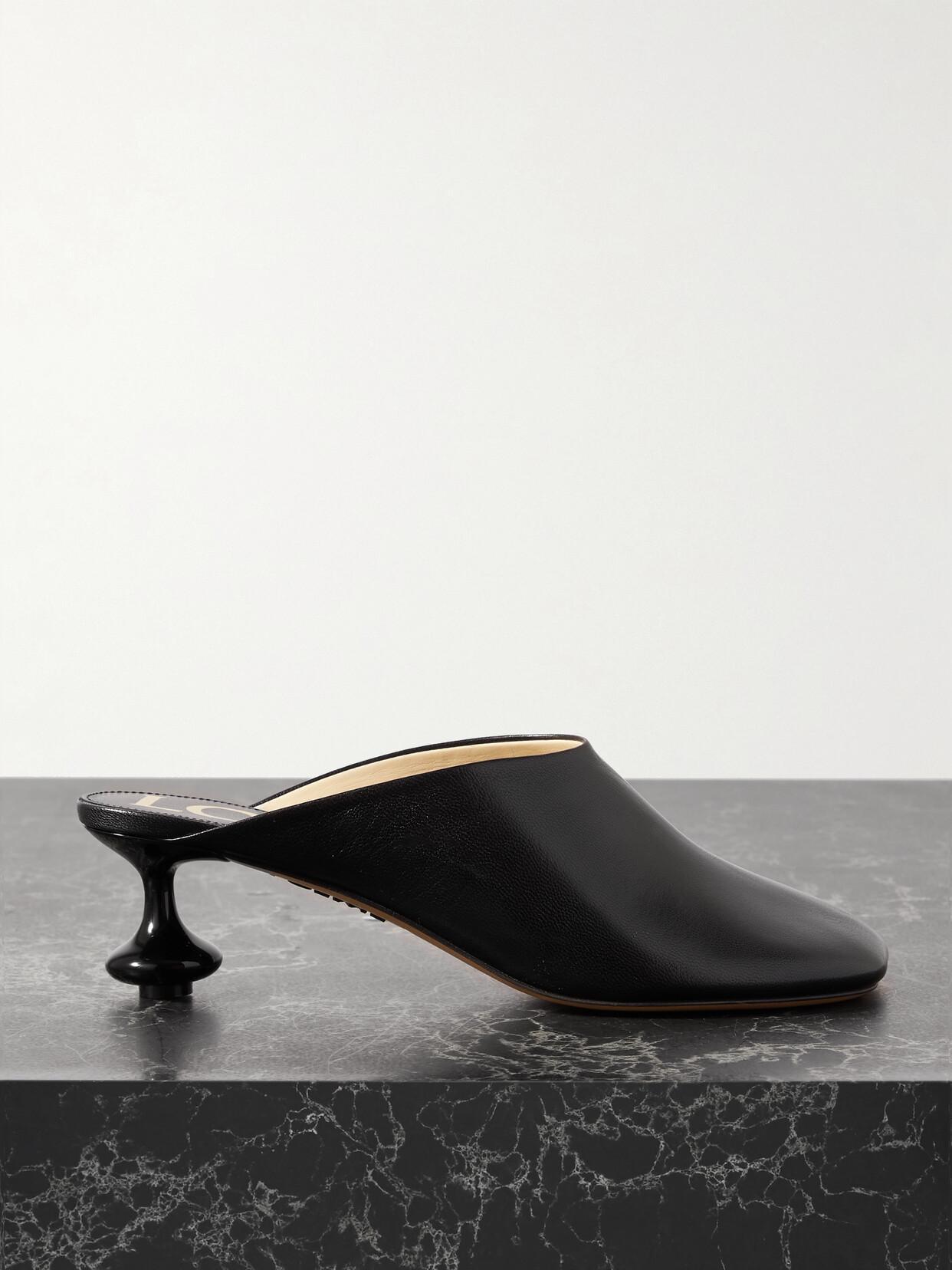 Toy Leather Mules In Black Product Image