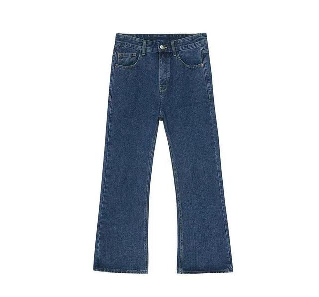 Mid Rise Washed Wide Leg Jeans Product Image