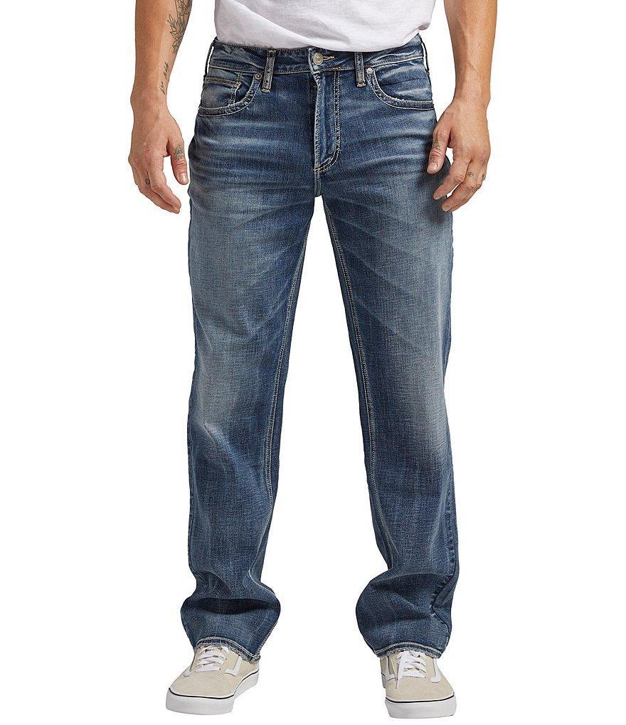 Silver Jeans Co. Grayson Straight Leg MAX FLEX Dark Wash Jeans Product Image