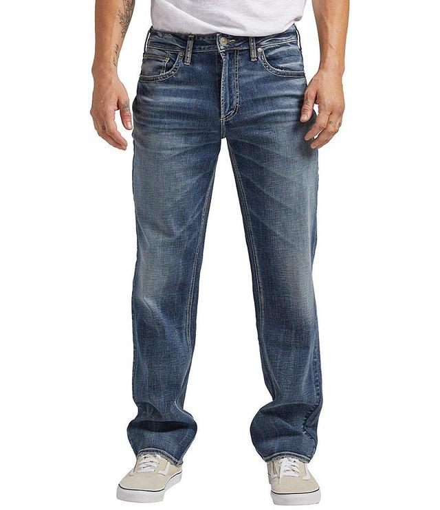 Silver Jeans Co. Grayson Straight Leg MAX FLEX Dark Wash Jeans Product Image