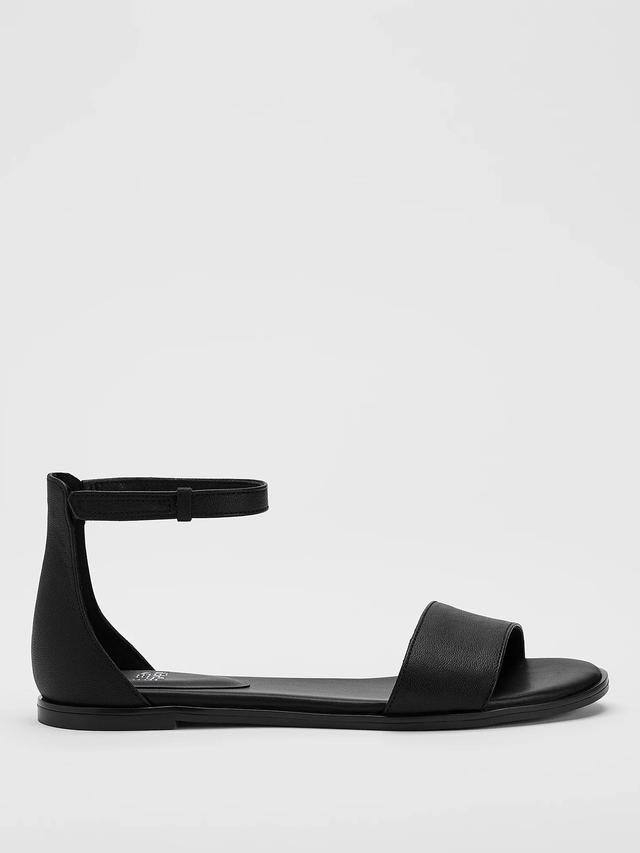 EILEEN FISHER Razz Tumbled Leather Ankle-Strap Sandalfemale Product Image