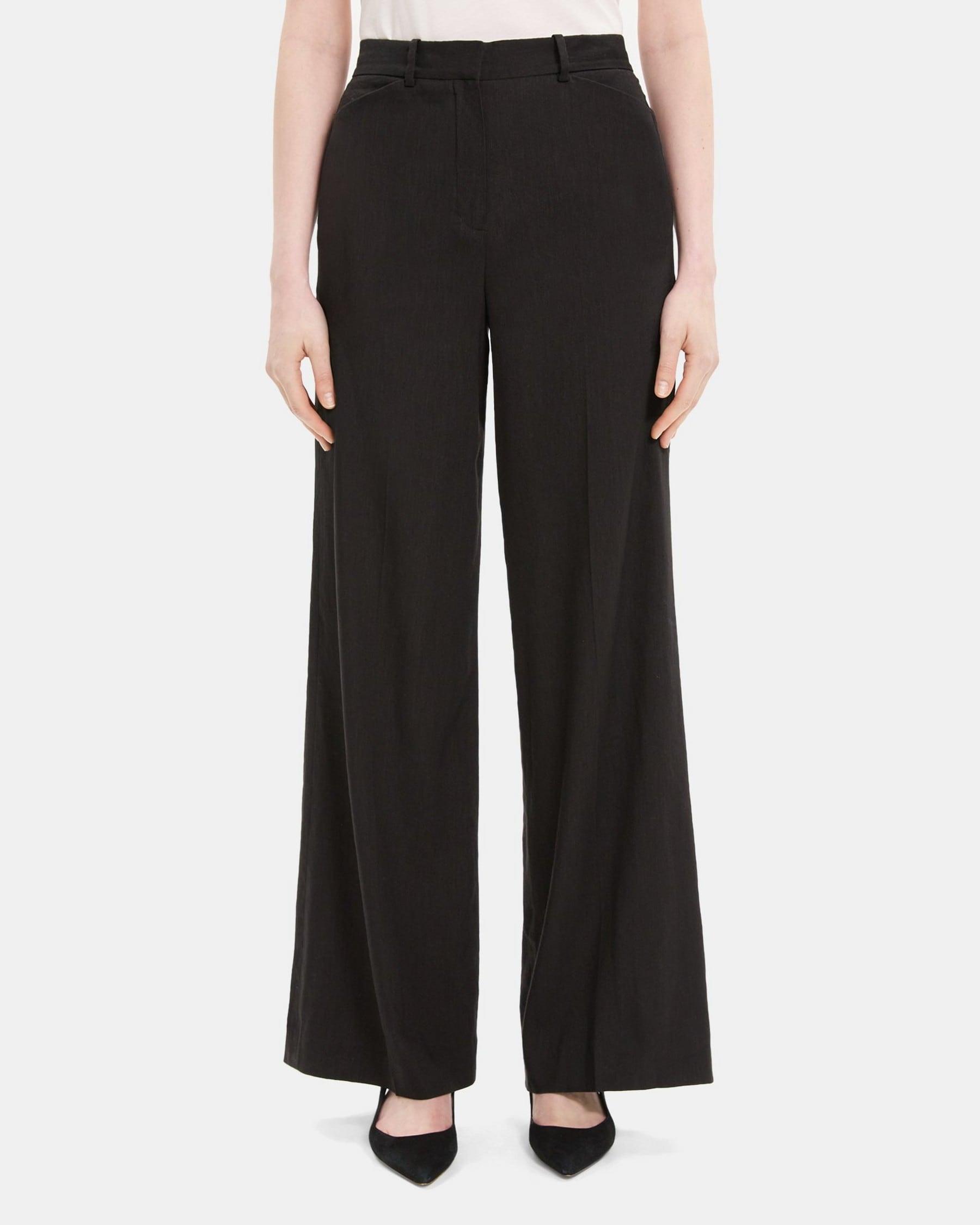 Wide-Leg Pant in Linen-Blend Product Image