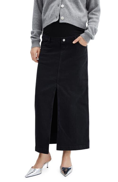 MANGO Denim Midi Maternity Skirt Product Image