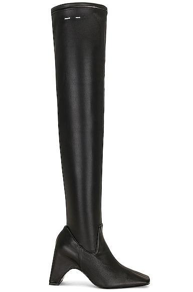 Coperni Patent Thigh High Boot in Black - Black. Size 36 (also in 37). Product Image