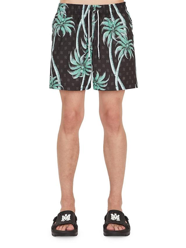 Mens Palm Swim Trunks Product Image