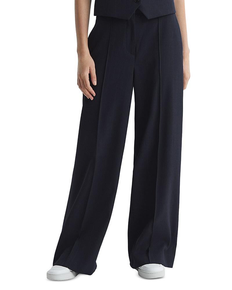 Reiss Willow Pinstriped Wide Leg Pants Product Image