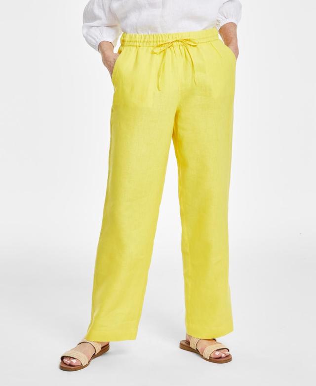 Charter Club Womens 100% Linen Drawstring-Waist Pants, Created for Macys Product Image