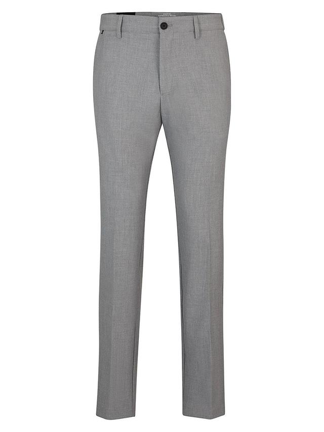 Mens Slim-Fit Trousers in Micro-Patterned Performance-Stretch Fabric Product Image