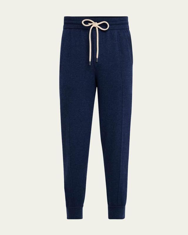 Men's Cashmere Pleated Drawstring Sweatpants Product Image