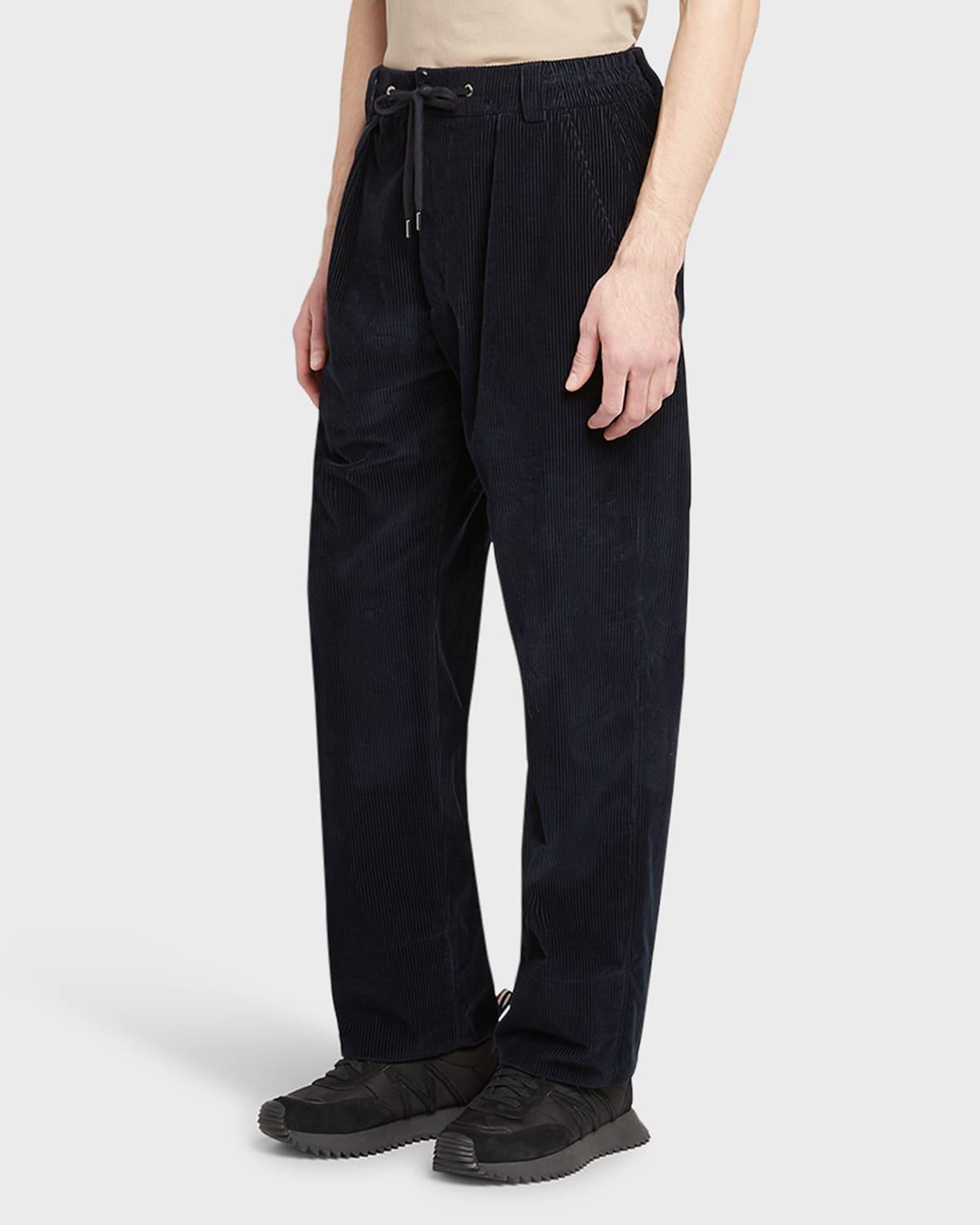 Mens Corduroy Straight-Leg Pull-On Trousers Product Image