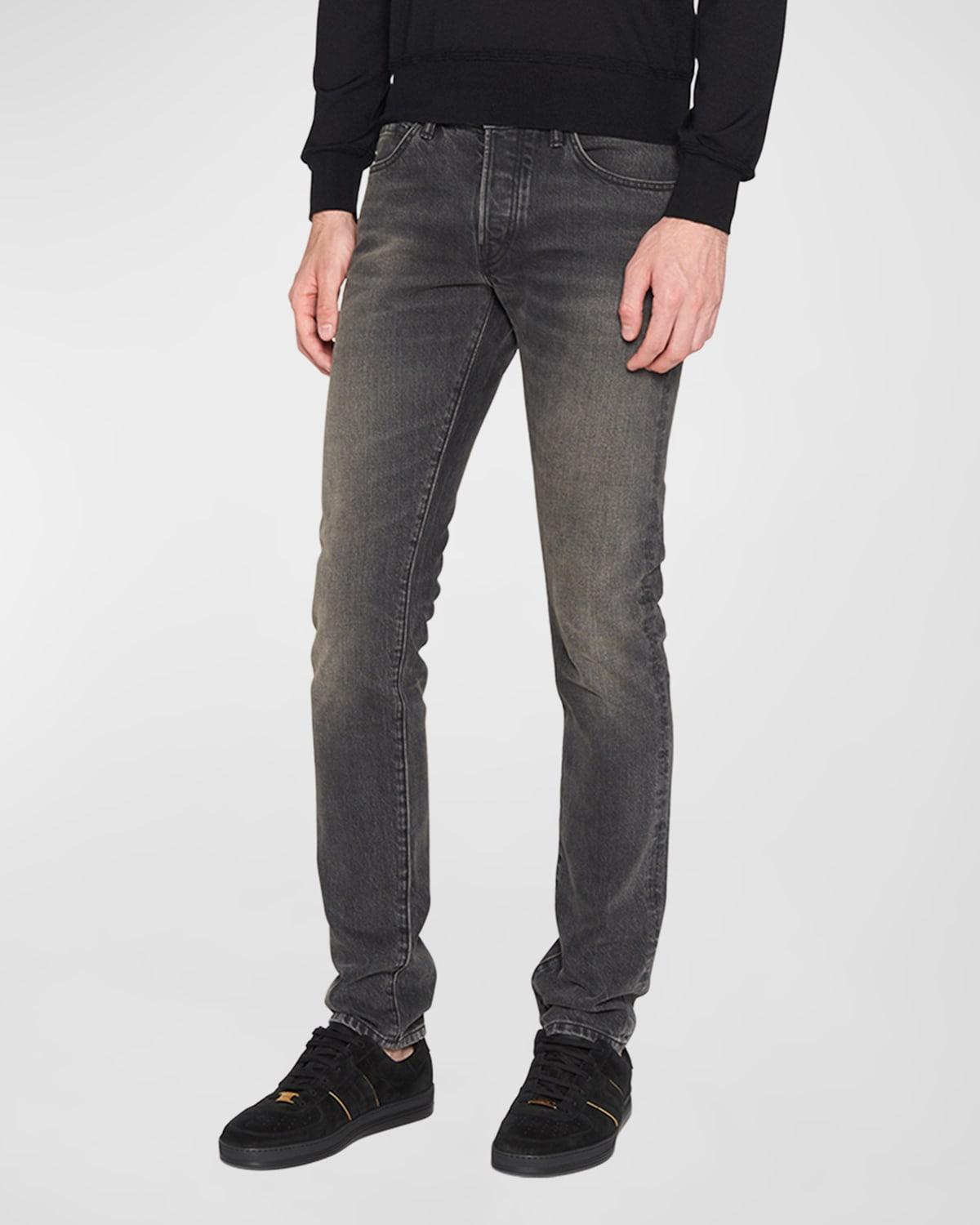 TOM FORD Men's Slim Fit Black Wash Jeans  - SPECIAL BL - Size: 32 Product Image