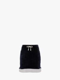 CONTRAST HEM CHENILLE MINI SKIRT in blue | JW Anderson US  Product Image