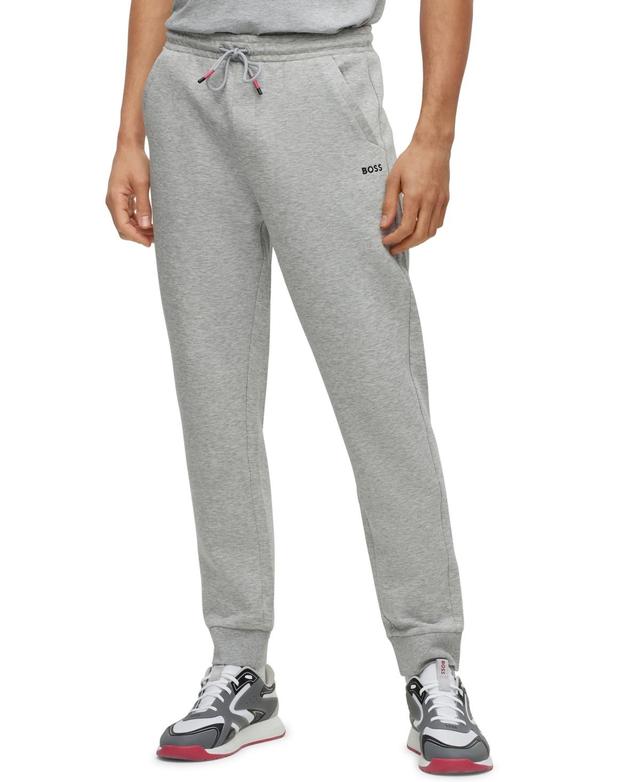 Mens Regular-Fit Tracksuit Bottoms With Multi-Colored Logos Product Image