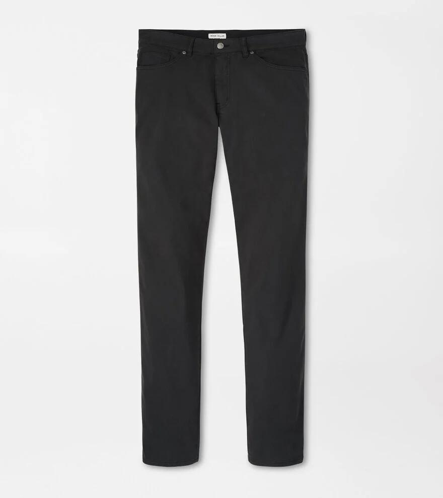 Peter Millar Mens Signature Sateen Five-Pocket Pant | Color: Black | Size: 35 Product Image