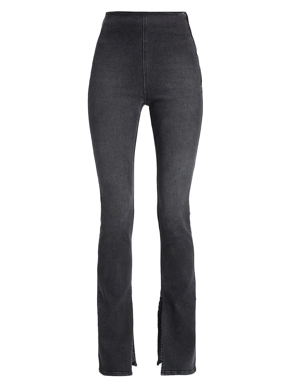 Womens High-Rise Stretch Split Hem Jeggings Product Image