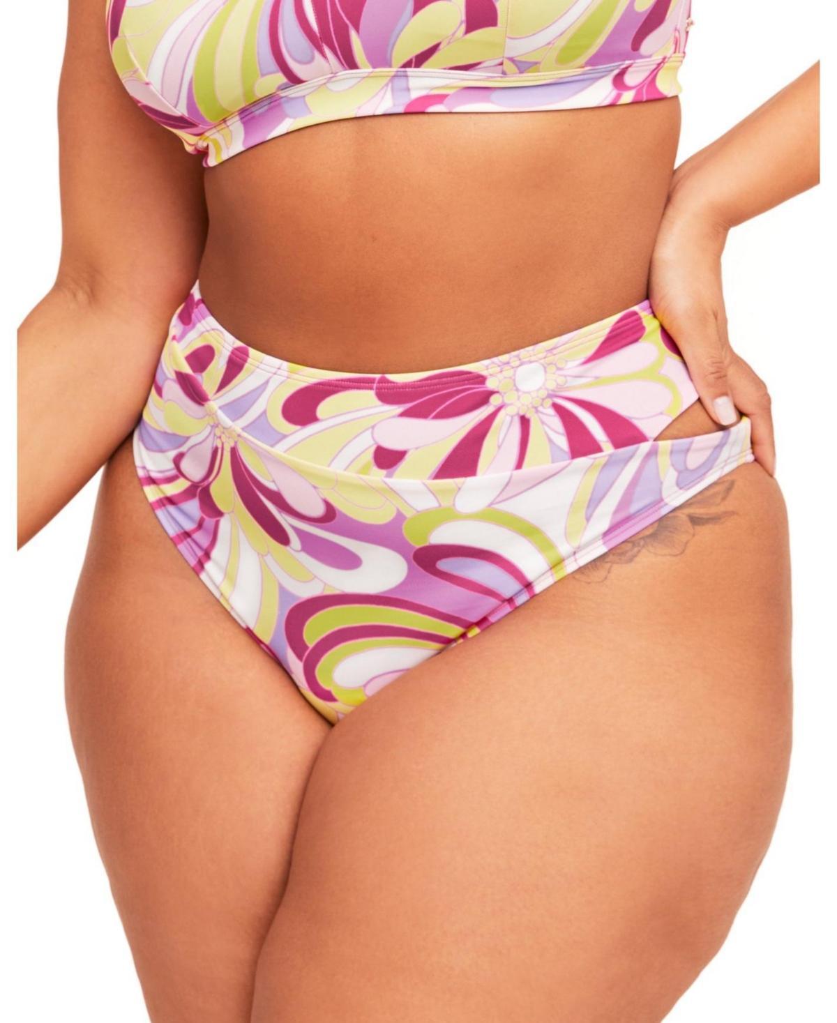 Darby Womens Plus-Size Swimwear High-Waist Bikini Bottom Product Image