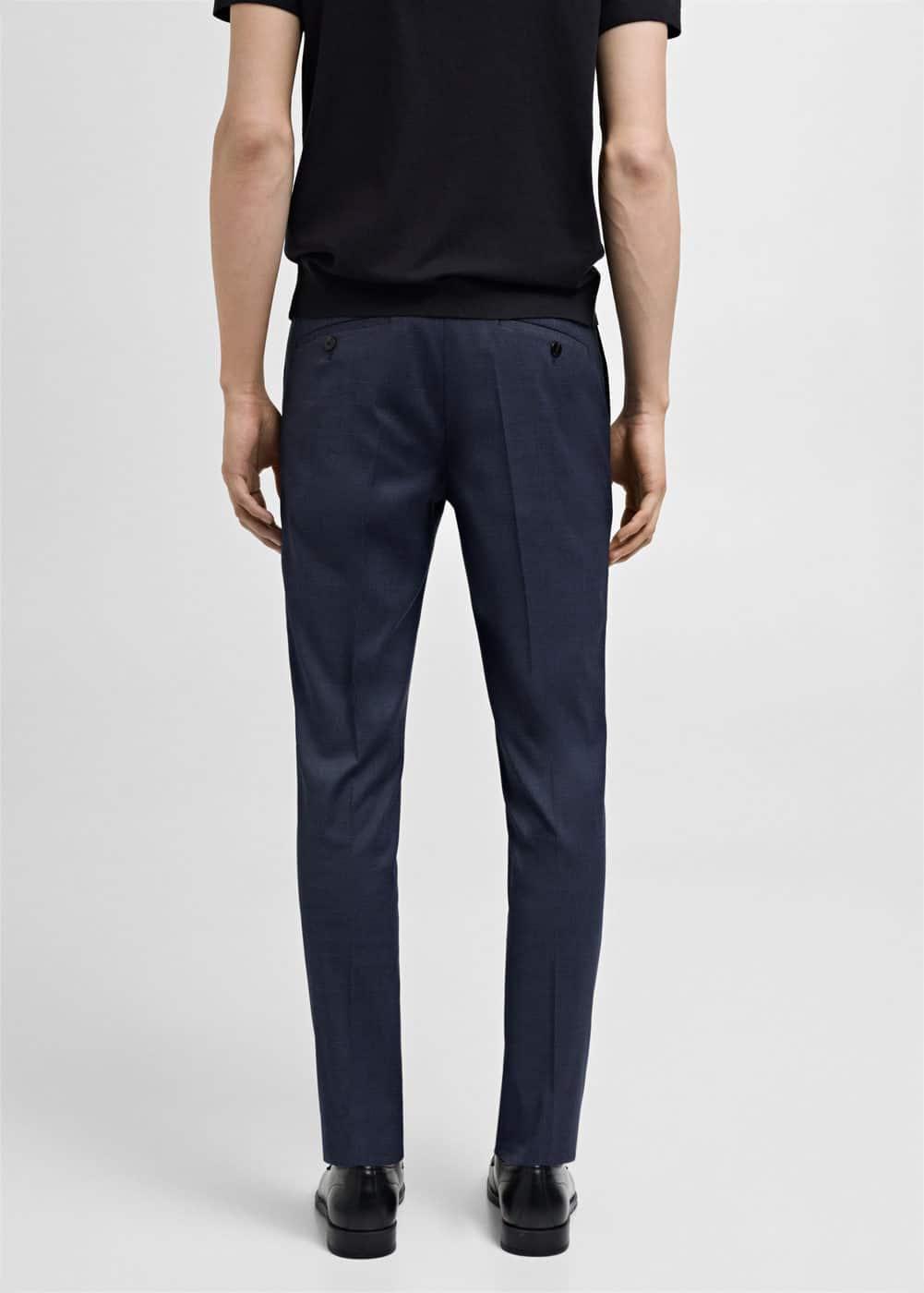 MANGO MAN - Stretch fabric super slim-fit suit pants indigo blueMen Product Image