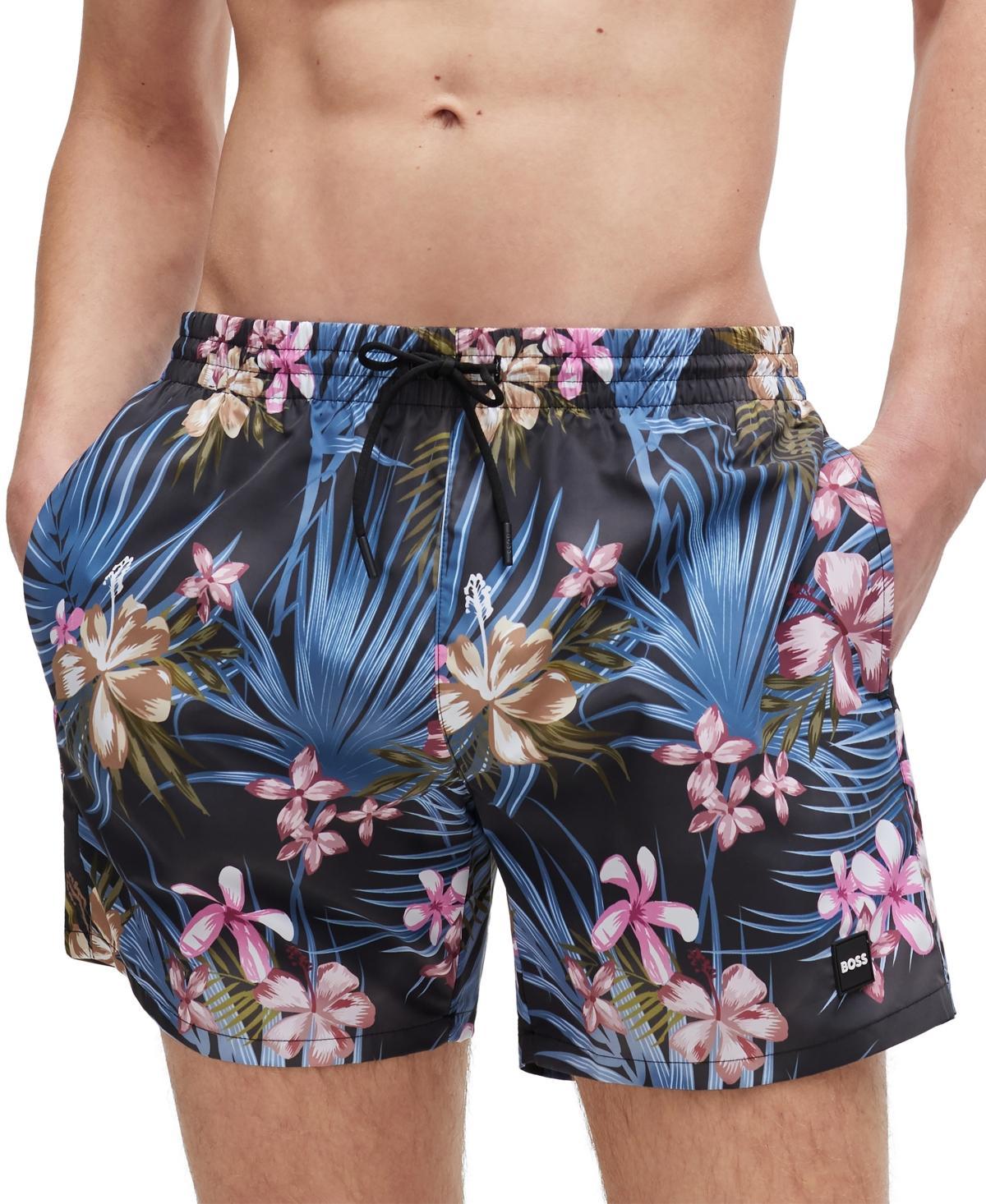 Boss by Hugo Boss Mens Printed Quick-Drying Swim Shorts Product Image