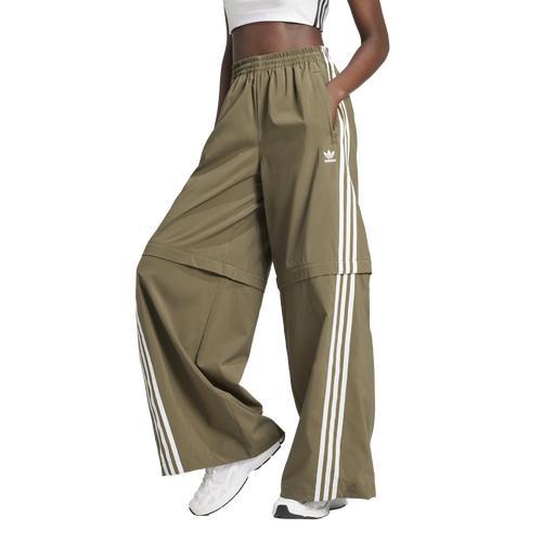 adidas Originals Womens Oversized Zip-Off Track Pants - Black/Olive Strata Product Image