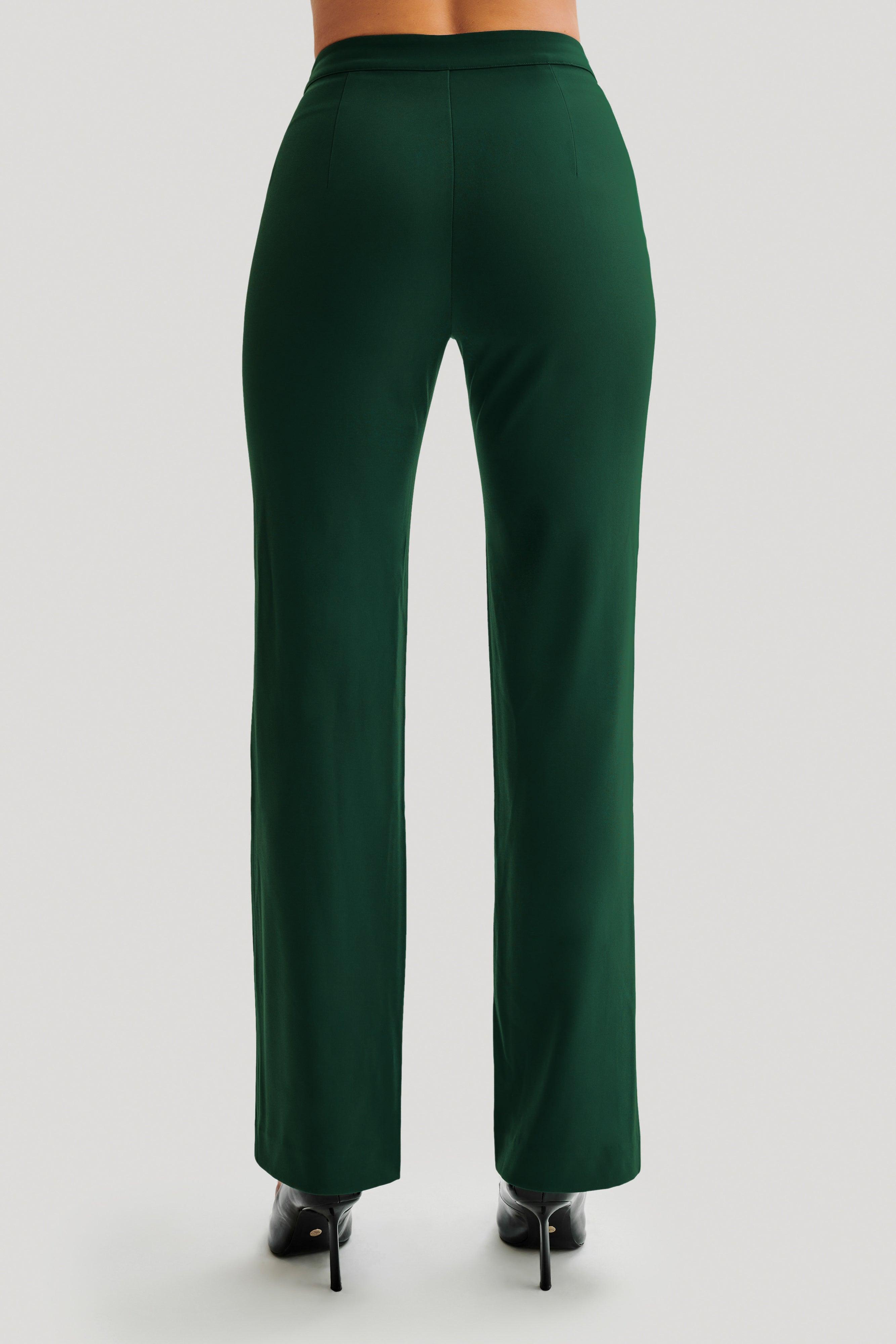 Allanah Straight Leg Pant - Forest Green Product Image