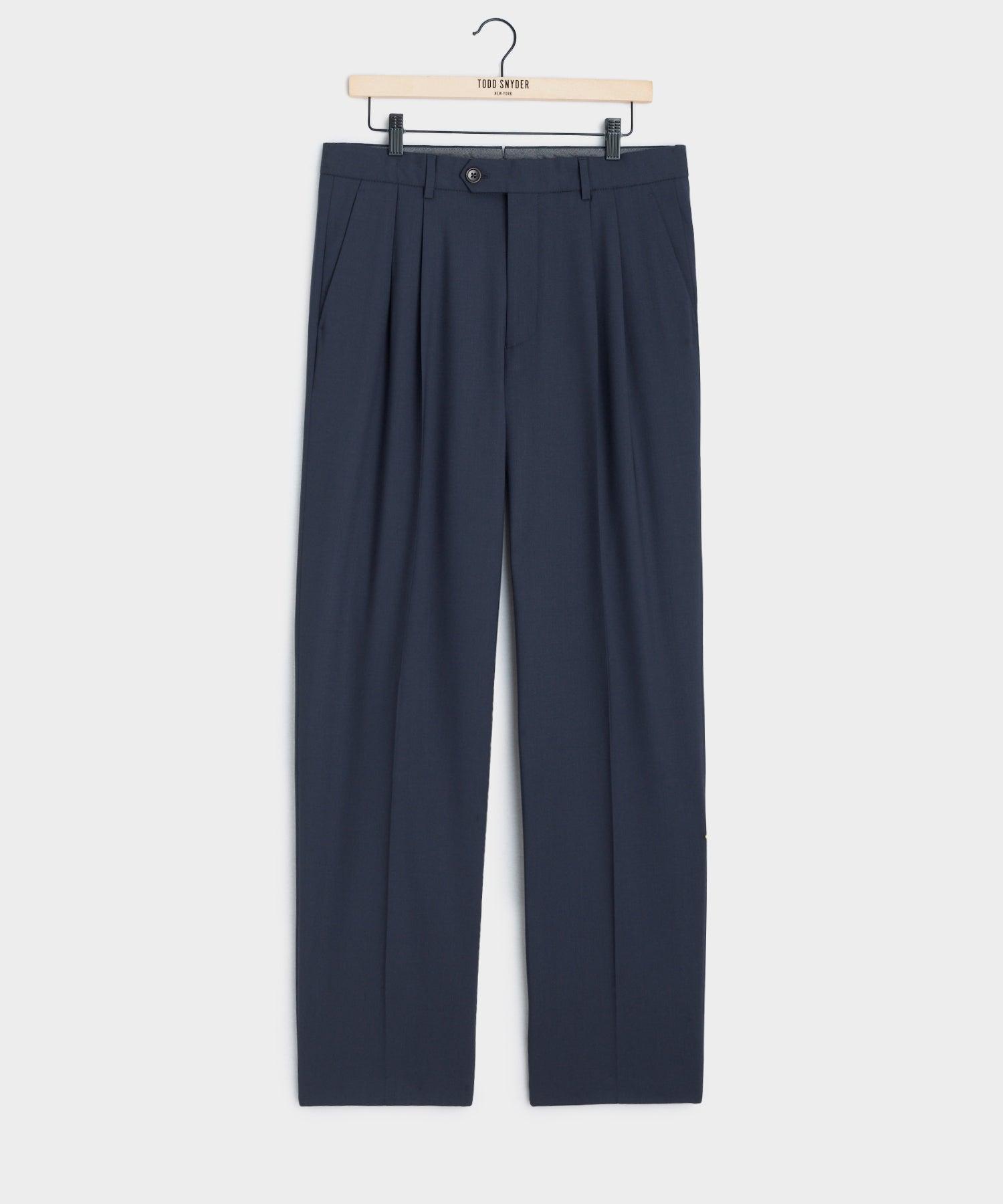 Italian Tropical Wool Wythe Trouser in Navy Product Image