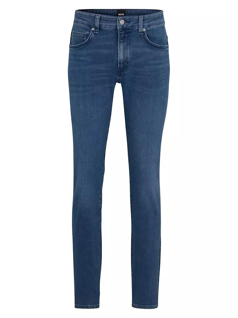 Slim-Fit Jeans in Italian Cashmere-Touch Denim product image