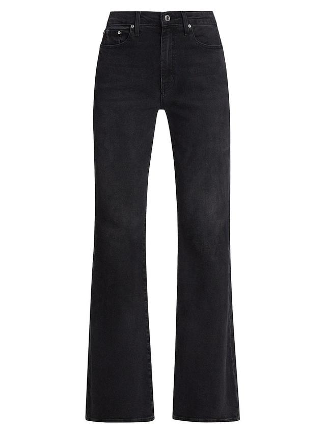 Derek Lam 10 Crosby High Rise Flare Jeans in Noir Product Image