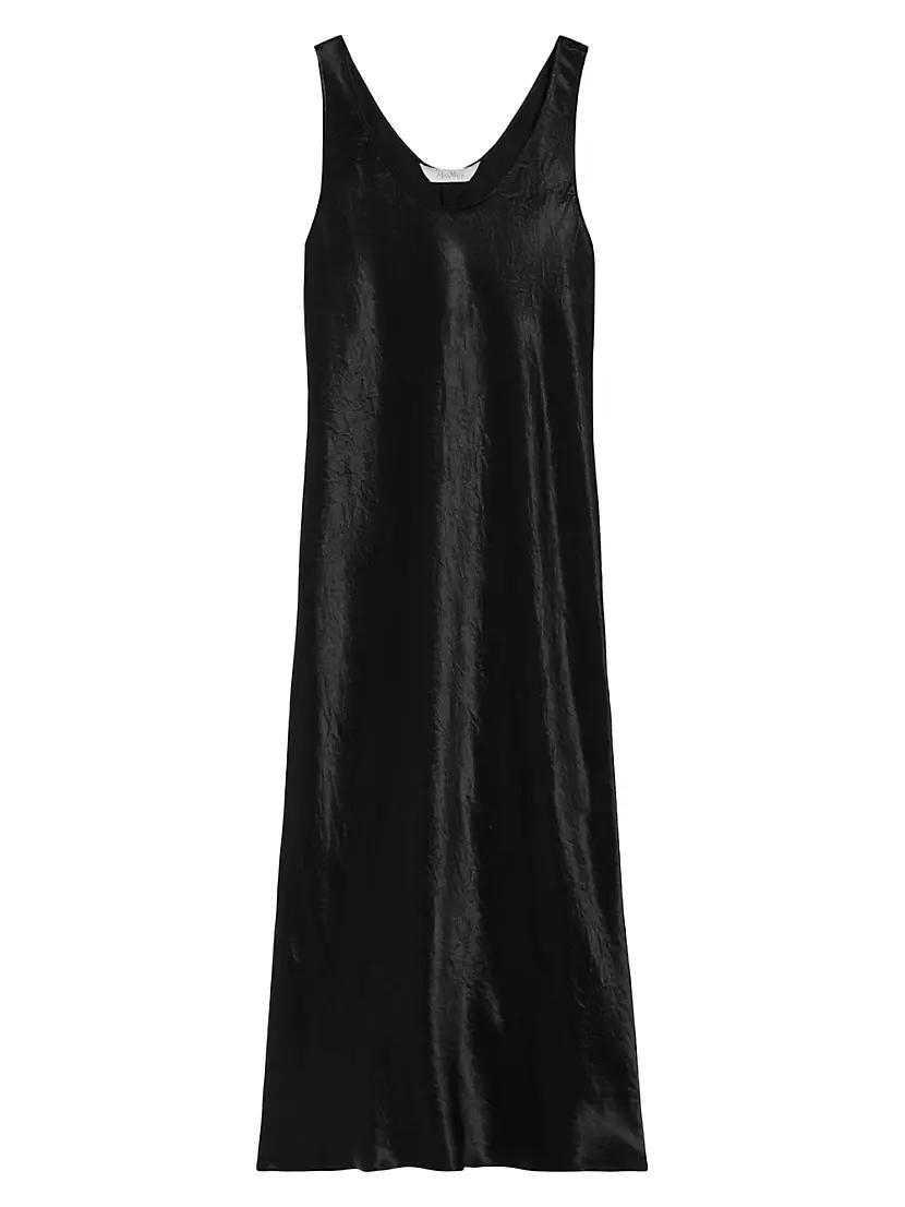 Talete Satin Scoopneck Midi-Dress Product Image