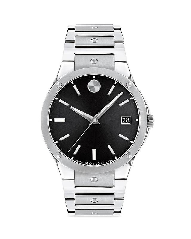 Men's Movado SE Two-Tone PVD Watch with Grey Dial (Model: 607514) Product Image