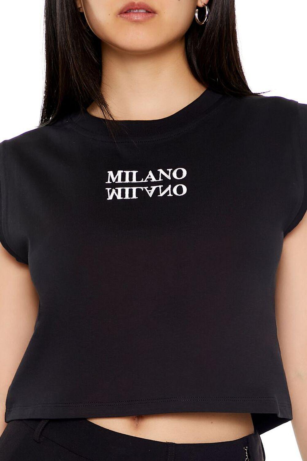 Cropped Milano Graphic Muscle Tee | Forever 21 Product Image