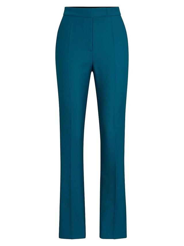 Womens Slim-Fit Trousers in Virgin-Wool Twill Product Image