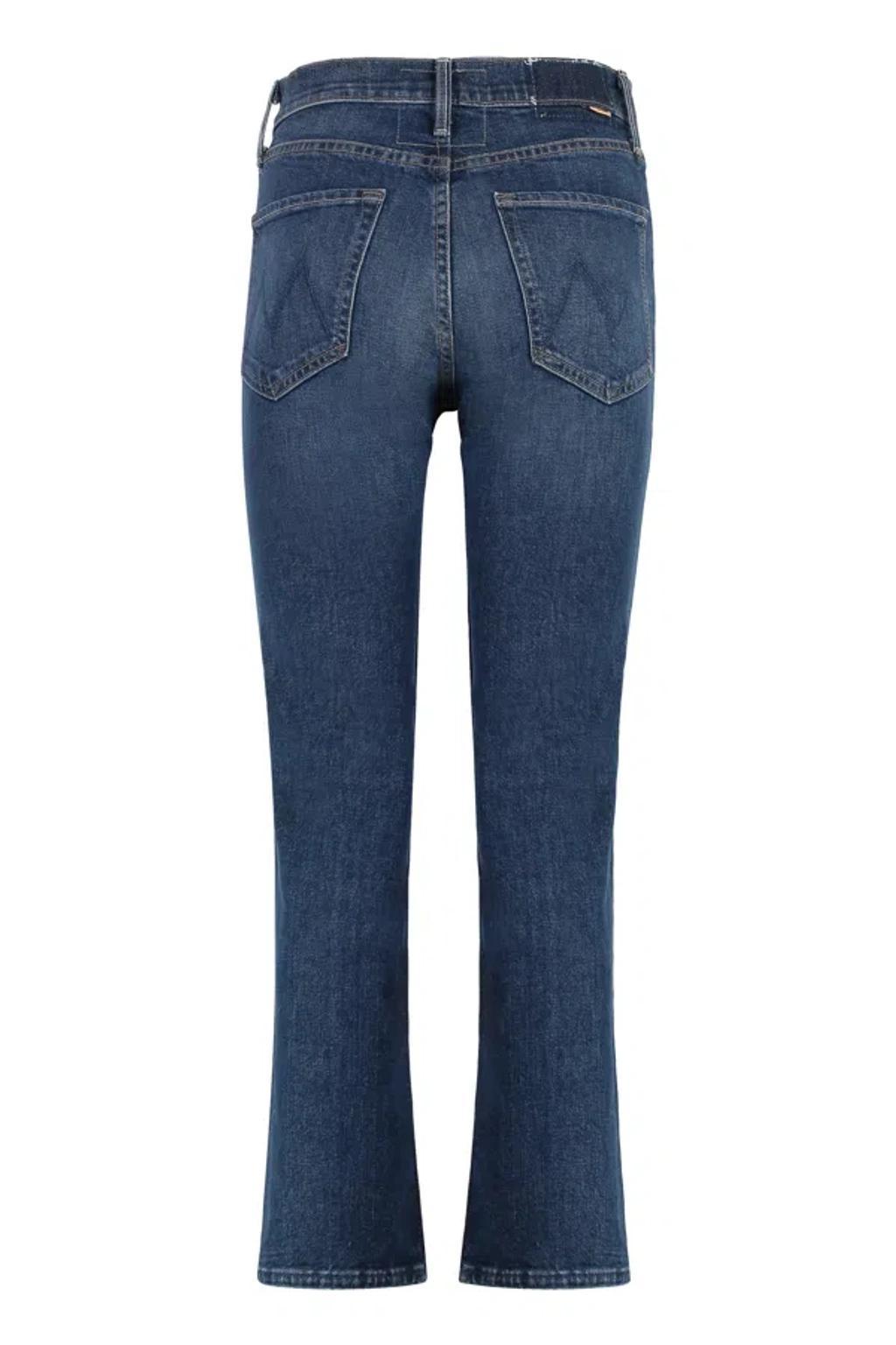 MOTHER The Tomcat Cropped Skinny Jeans In Navy Product Image