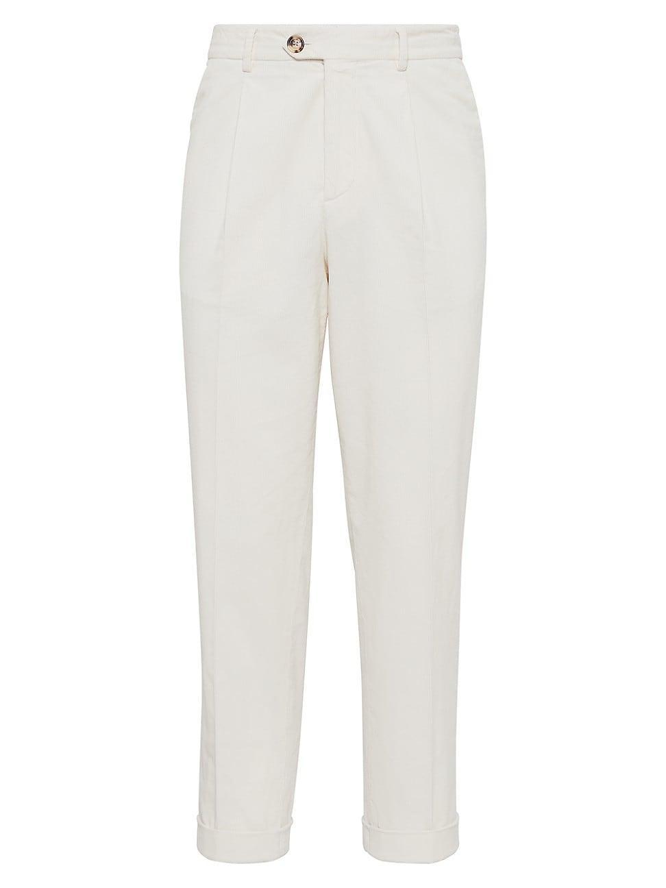 Mens Leisure Fit Trousers with Pleat Product Image