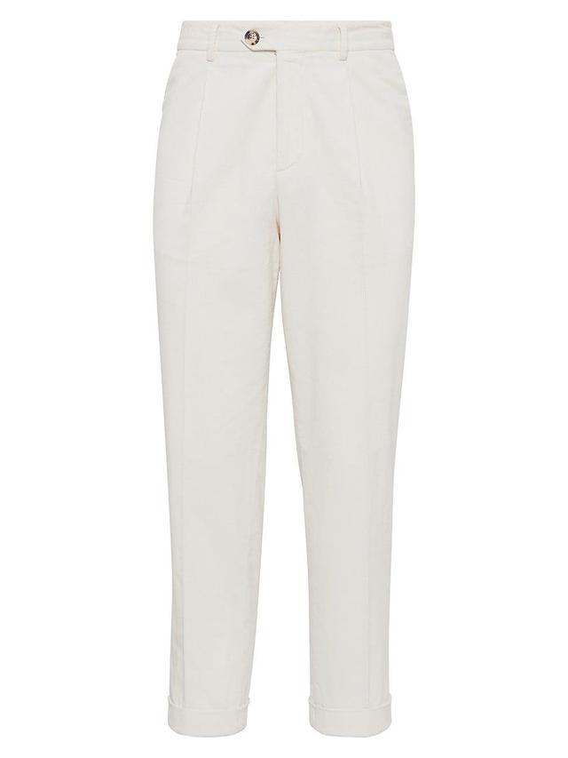 Mens Leisure Fit Trousers with Pleat Product Image