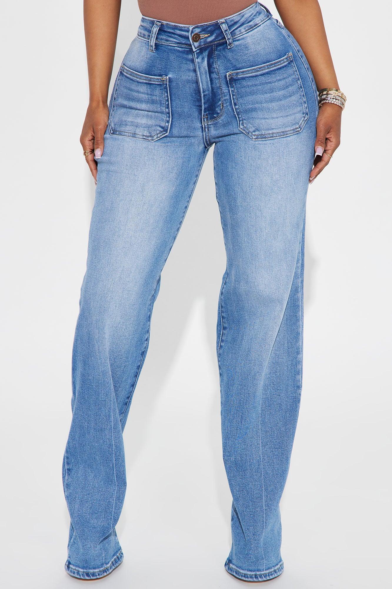 Mila Stretch Straight Leg Jeans - Medium Wash Product Image