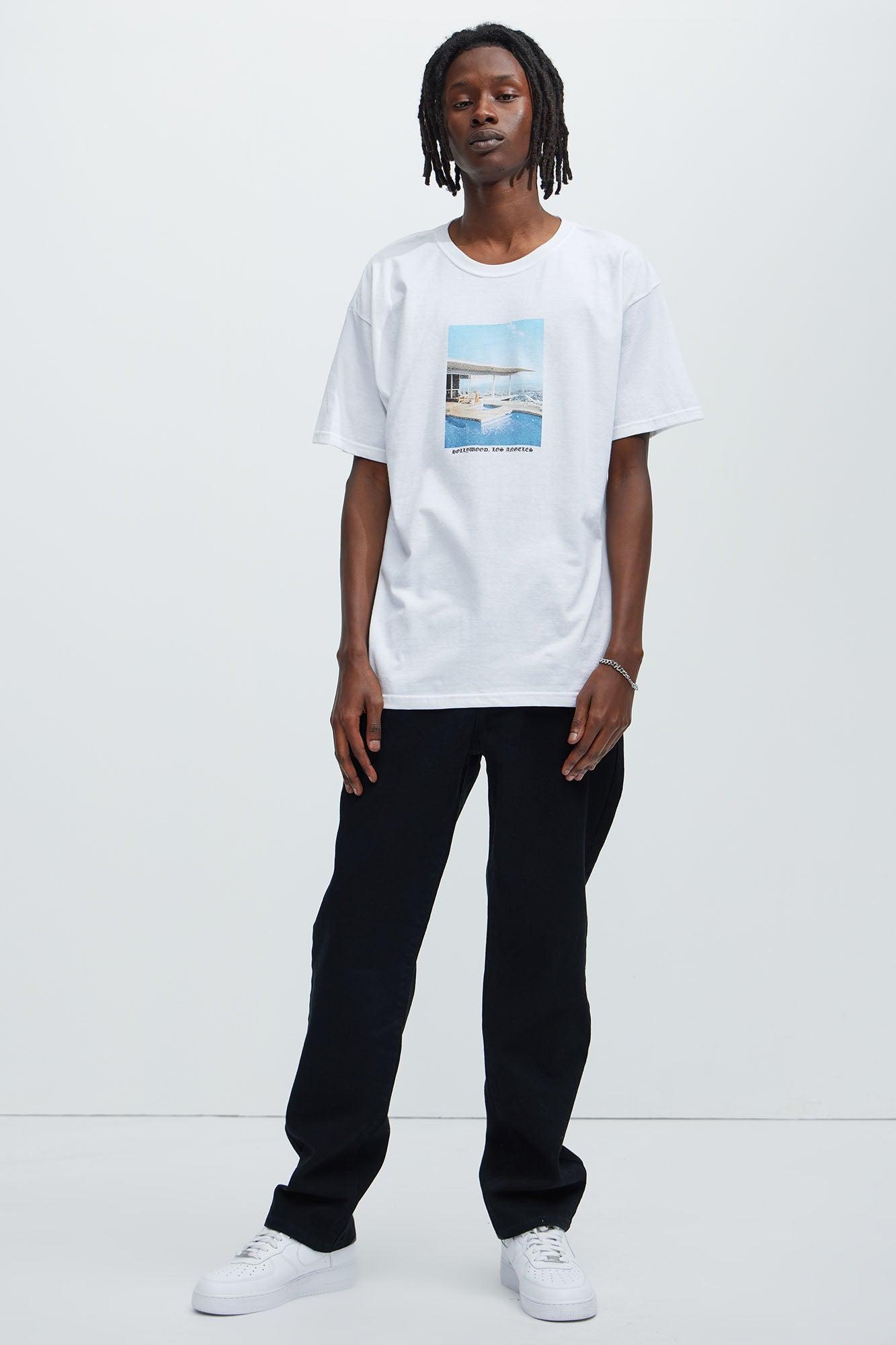 Hollywood Poolside Short Sleeve Tee - White Product Image