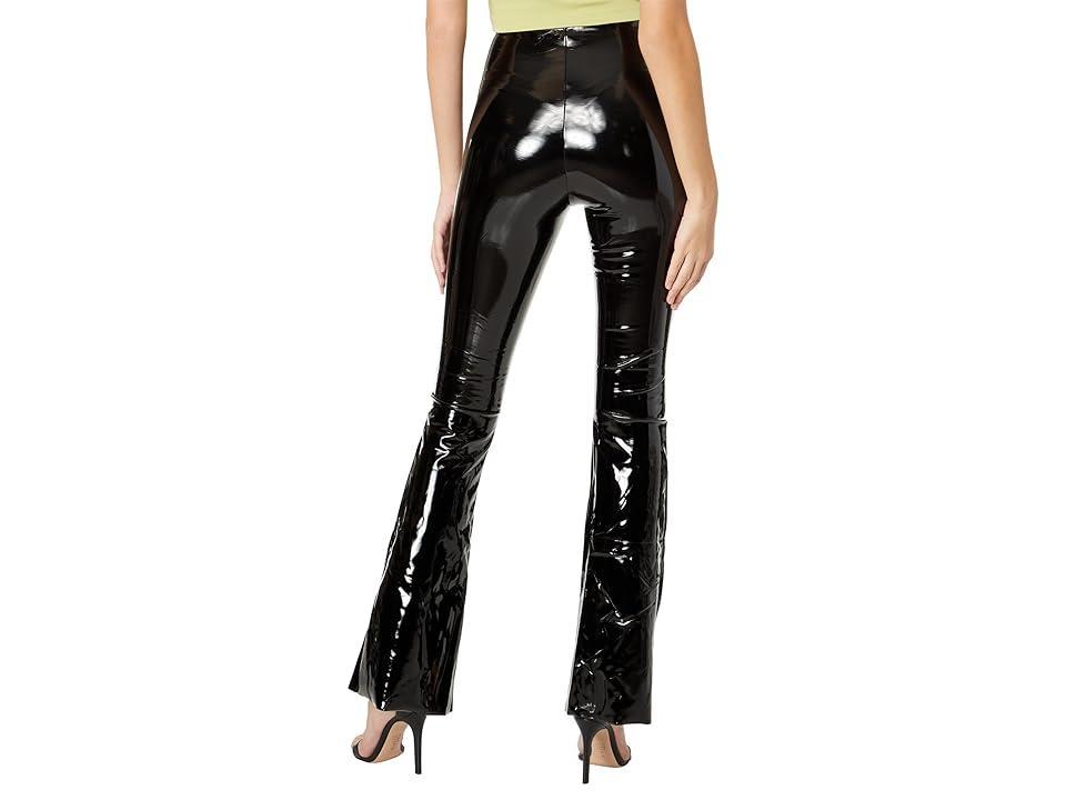 Womens Faux Patent Flare Pants Product Image